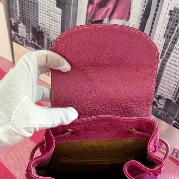 Gucci Suede and bamboo Backpack in pink - Picture 11 of 14